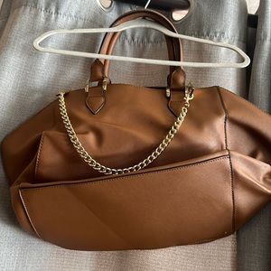 Women’s Express brown bag with gold chain. Great condition